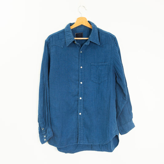 Chemise indigo gaze de coton