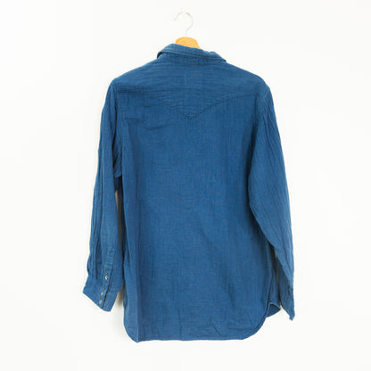 Chemise indigo gaze de coton