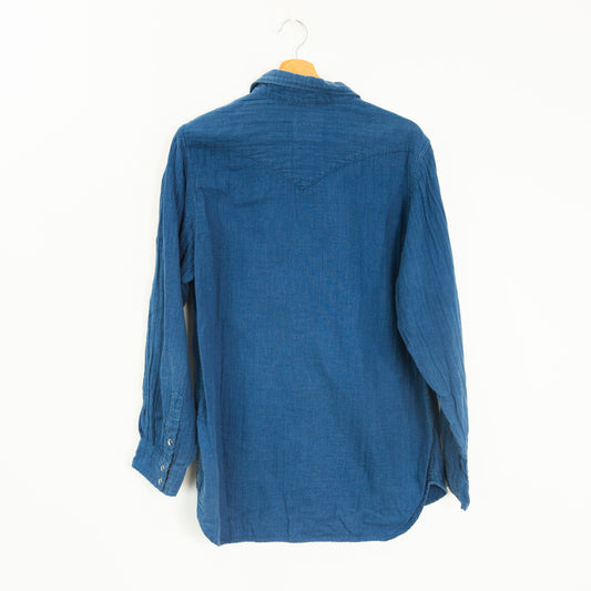 Chemise indigo gaze de coton
