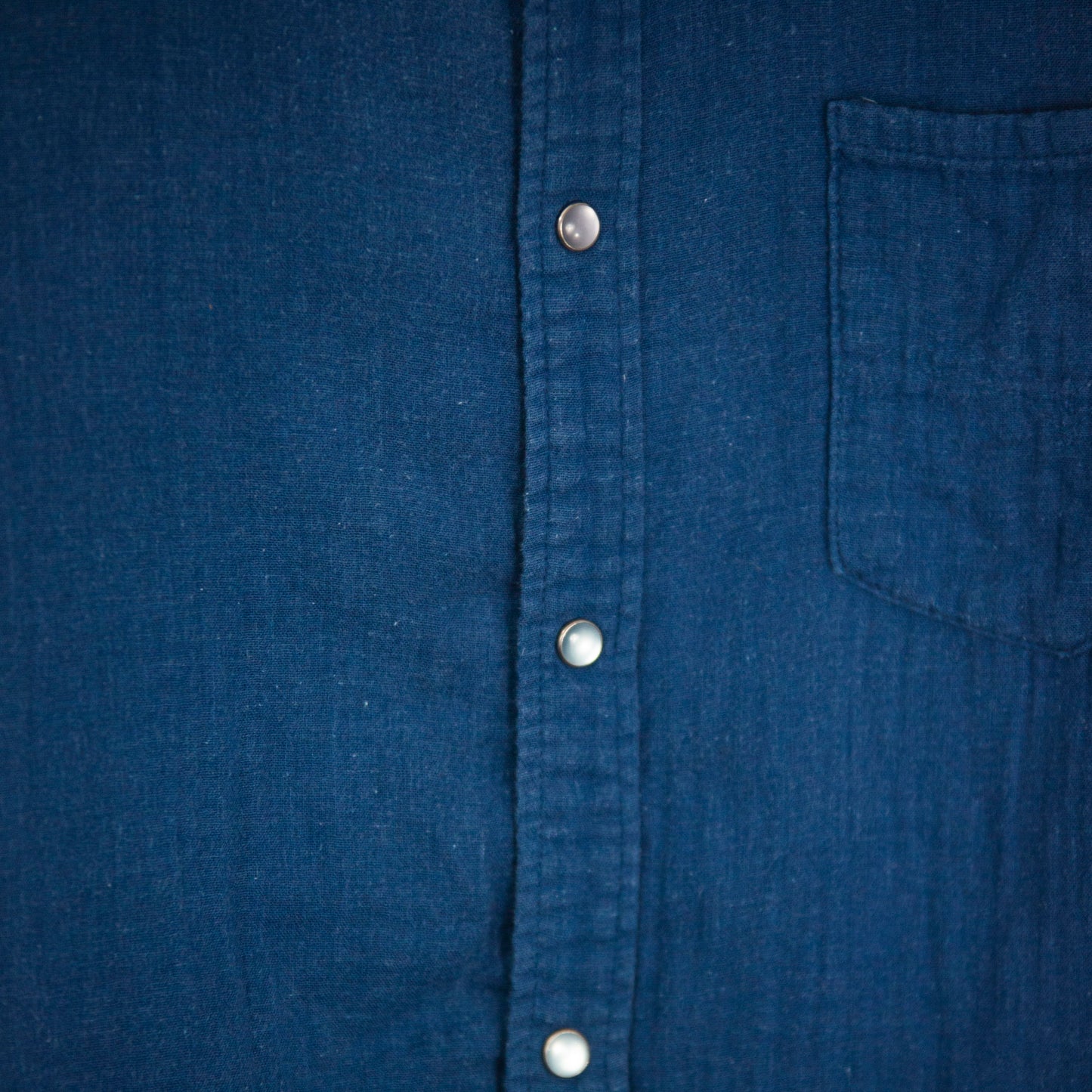 Chemise indigo gaze de coton