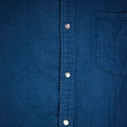 Chemise indigo gaze de coton