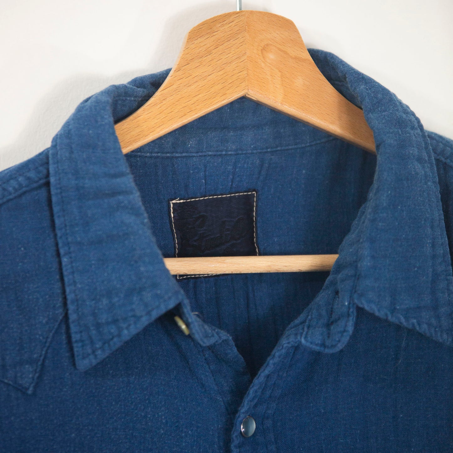 Chemise indigo gaze de coton