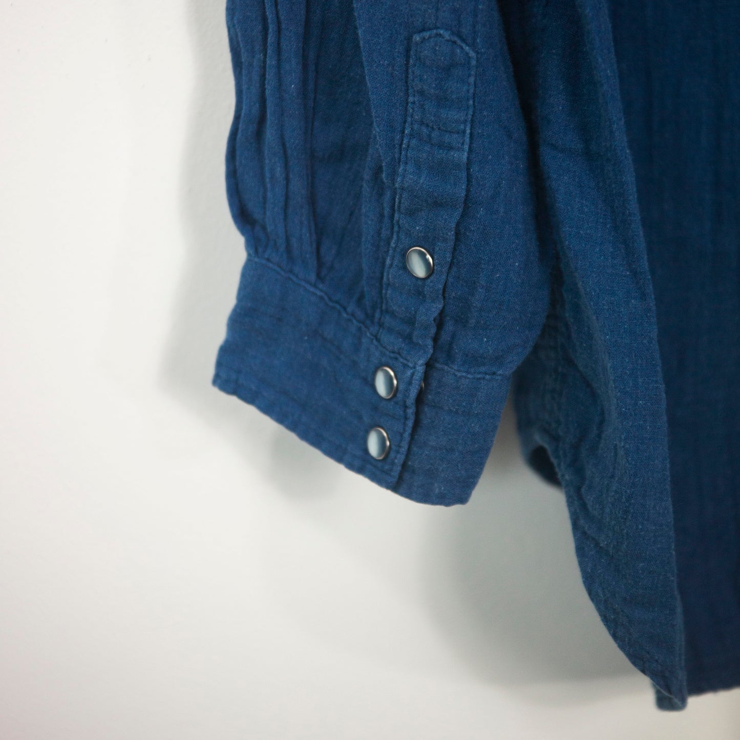 Chemise indigo gaze de coton