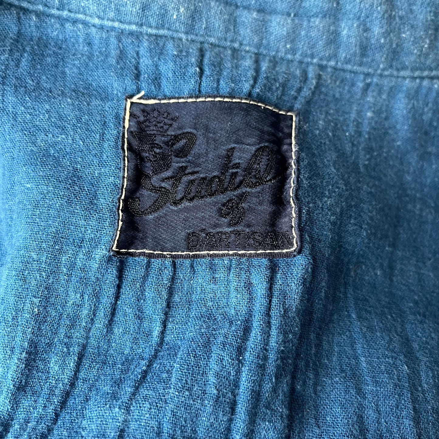 Chemise indigo gaze de coton