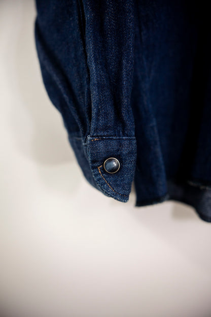 Chemise popover indigo