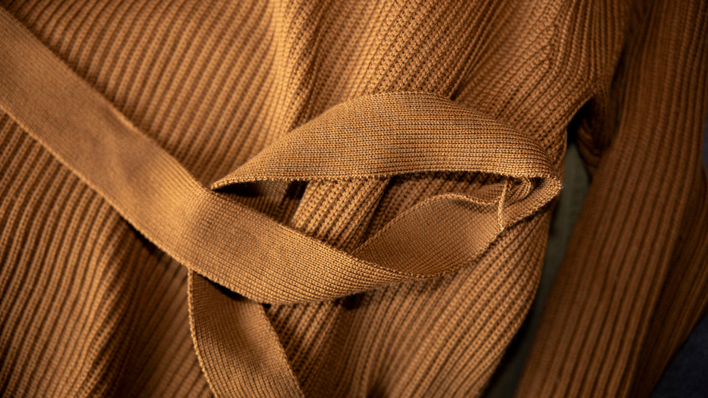 Cardigan ceinturé en laine