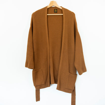 Cardigan ceinturé en laine