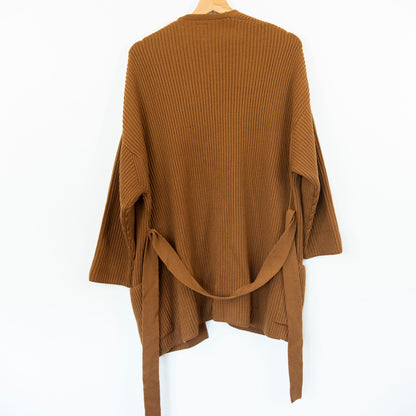 Cardigan ceinturé en laine