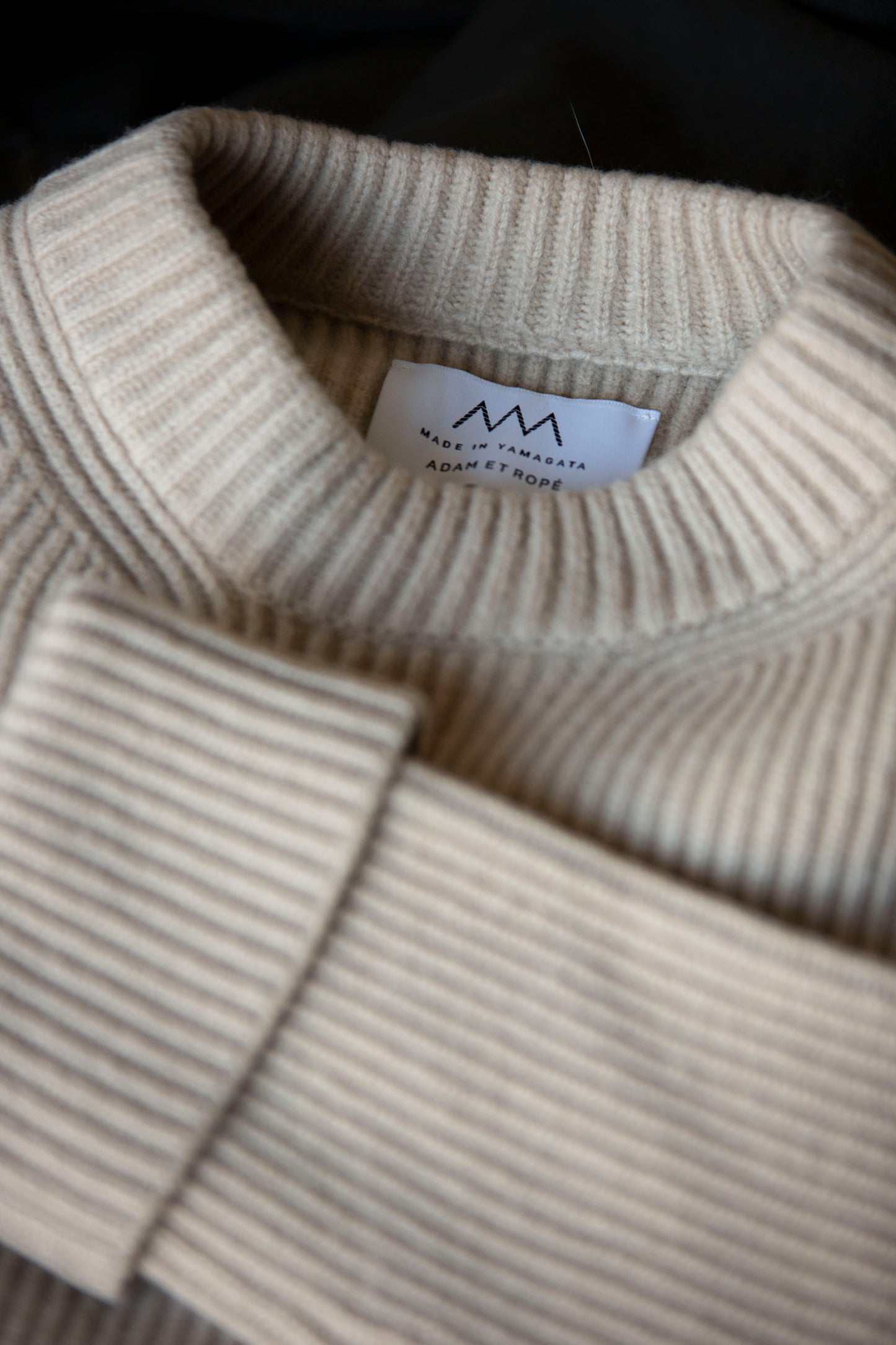 Pull en laine col montant
