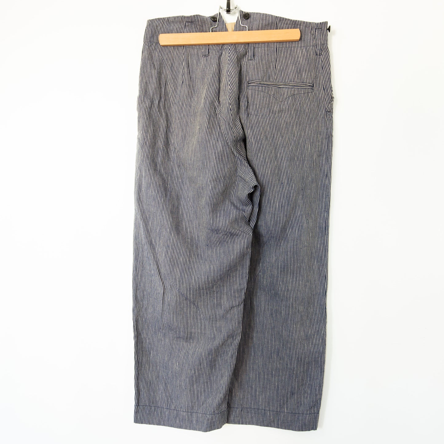 Pantalon en lin rayé