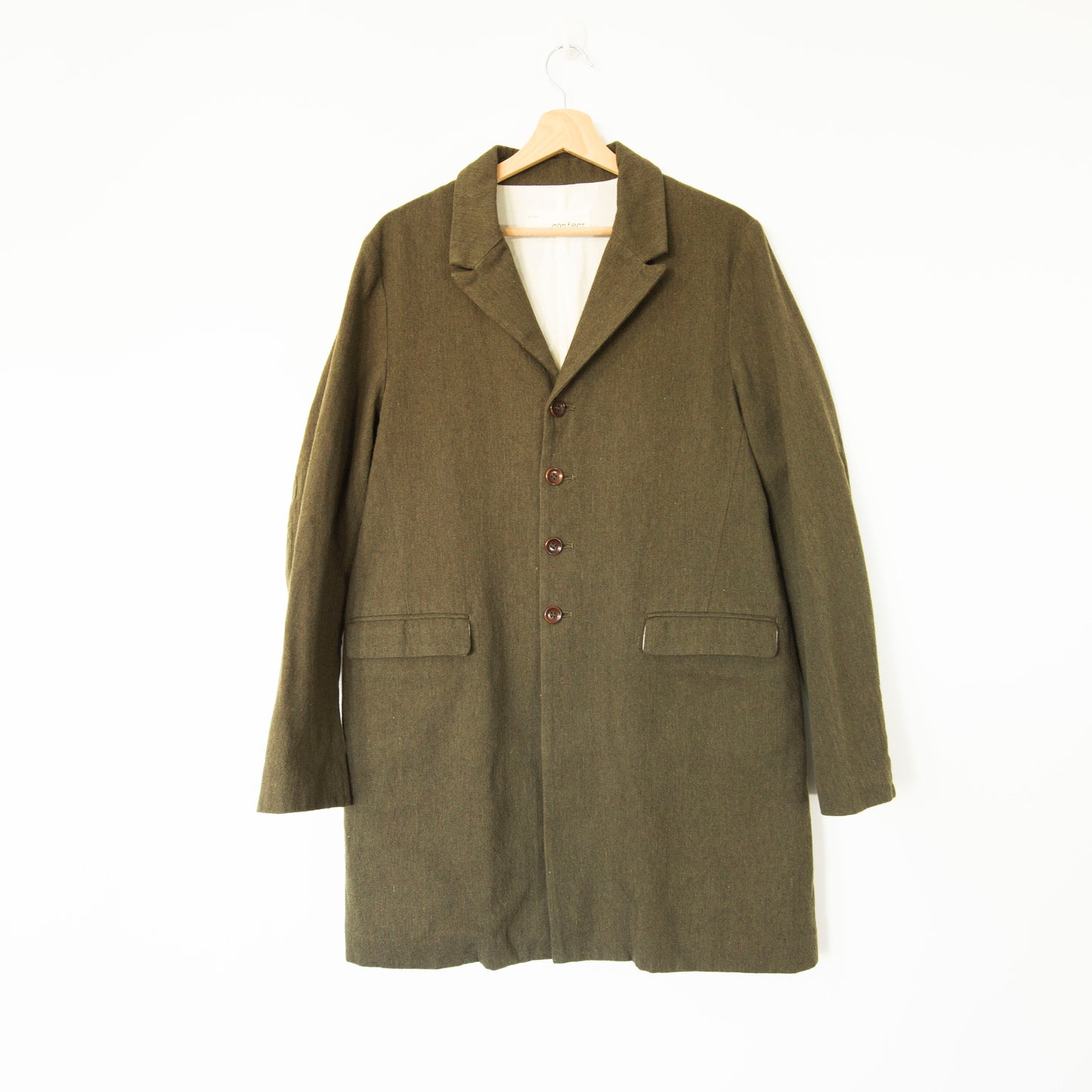 Chester coat droit en laine