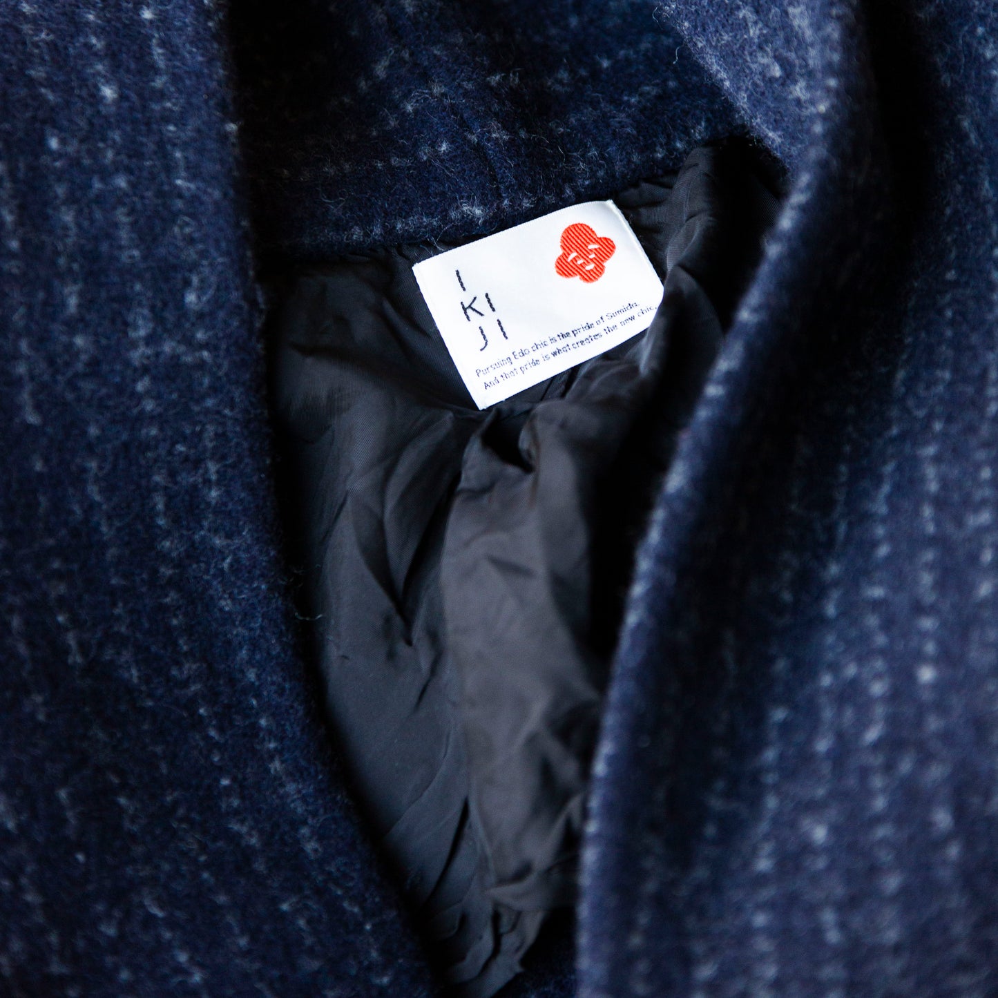 Manteau en laine à col châle
