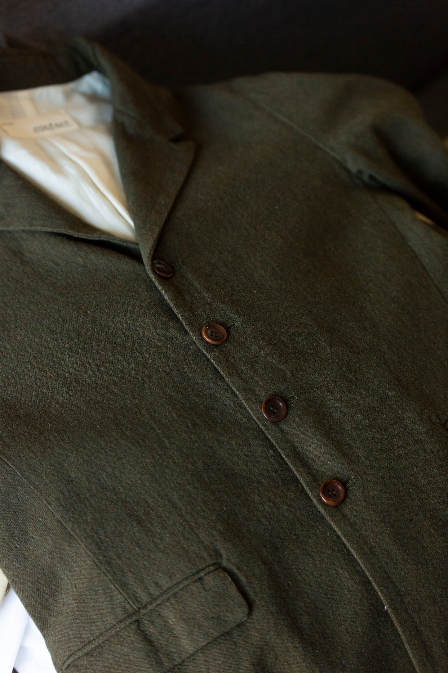 Chester coat droit en laine